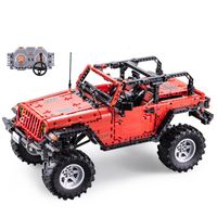 Discount jeep remote control CADA Remote Control Jeeped Car Fit Technic Adventurer Building Blocks Bricks Set Kid Boy Toy Educational Gifts 1008