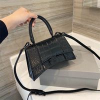 Wholesale Designer bags Women s Hourglass Crocodile Leather Cowhide Graffiti handbag One Shoulder Messenger Bag