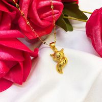Wholesale Horse Zodiac Pendant Cute Pony Clavicle Chain Pendant Necklace Female Korean Style Sweet Cute Pendant Chain Accessories
