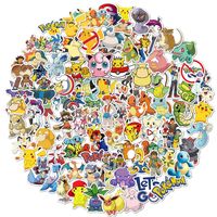 Wholesale 100pcs Cartoon Elfin Guitar Stickers Anime Animal Pets DIY Graffiti Decals For Helmet Luggage Motorcycle iPad Phone Scooter Car Laptop Games Gift Decoration