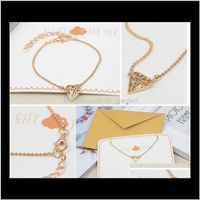 Wholesale 18K Rose Golden Diamond Chain Wedding Bday Jewelry Bracelet Present Charm Bracelets Jewellry A Gift For Girlfriend With Envelop E7Uty Ew9U