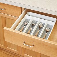 Wholesale Kitchen Storage Organization Grid Drawer Cutlery Tray Box Plastic Fork Spoon Divider Container For Utensils