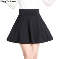 Wholesale Female High Waist Black Ball Gown Mini Short Skirts Womens Casual Stretchy Flared Pleated Skirt Swing Umbrella Skater Lady