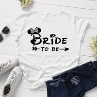 Wholesale Women s T Shirt Bride Squad Bachelor Party Fashion Graphic Cotton O Neck Short Sleeve Plus Size Shirt