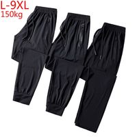 Wholesale Men Loose Waist Full Trousers Ice Cool Net Super Large Fashion Casual Printed Pants Elastic Summer Size XL XL XL XL XL