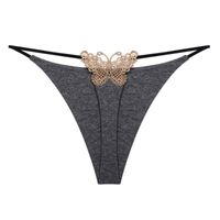 Wholesale Women s Panties Women Sexy Thin Strap Thong Embroidery Butterfly Low Waist Cotton T Shaped Bikini Lingerie
