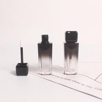 Wholesale New ml Cute Empty Black Gradient Lip Gloss Tube Plastic Square Lipgloss Tube Cosmetic Refillable Lip Gloss Container Packaging1