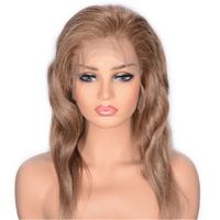 Wholesale Human Hair Lace Front Wigs inch Short Mongolian Remy Wavy Wig Swiss Lace Pre Plucked Hairline for Black Women