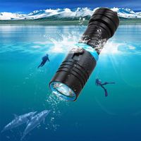 Wholesale Professional Scuba M Diving Xm L2 Led Lantern Underwater Worklight Lamp Waterproof Torch Flashlights Torches