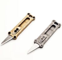 Wholesale Hw121 Brass Art Paper Knife Portable Titanium Alloy Key Ring Pocket Dismantling Express Knives Survival Equ