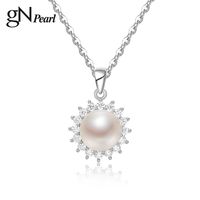 Wholesale gN Genuien Minimalist Pendant Necklaces mm Natural Freshwater Drop Shape Choker Chain Pearl