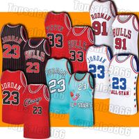Wholesale Retro Michael Jersey Scottie Pippen Jerseys Dennis Rodman Jersey Vintage Throwback Basketball Jersey