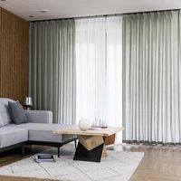 Wholesale Curtain Drapes Morden Fashion Tulle Curtains For Living Room Luxury Home Solid Designer Sheer Window Kitchen