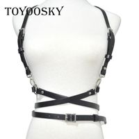 Wholesale Belts European Harajuku Stage Nightclub Belt Restraint Imitation Leather Strap Female Sexy Buckle