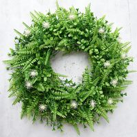 Wholesale Decorative Flowers Wreaths Artificial Garland Door Decoration Persian Sea Urchin Daisy Ring Rural Grass Pendant For Wedding Po Props