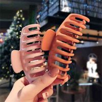 Wholesale Candy Colors Grils Large Shower Hair Clip Fashion Children s Gril Hair Claws Hairpin Christmas Headdress Korean Plastic Hair Accessory Gifts H927G5GO