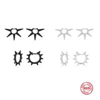 Wholesale Sterling Silver Jewelry Copy Ear Rings Five Spike Hoop Punk Earring For Women Fashion Gifts Huggie