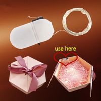 Wholesale Strips Open The Lid And It Will Light Up m Copper Wire LED Lamp String Automatic For Christmas Wedding Party Box s Dec