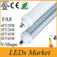 Wholesale Bulbs Led Cooler Tubes Light FA8 Single Pin T8 ft ft ft ft V Shaped Angle AC V UL CE ROHS