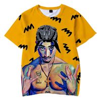 Wholesale Rapper Pac Makaveli Tupac Amaru Shakur D Print Kids T shirt Boys Girls Casual Tees Streetwear Hip Hop Tshirt Children Clothes Men s T Shir