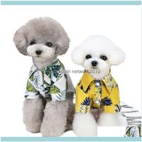 Wholesale Pet Supplies Home Gardenpet Dog Summer Hawaiian Beach Clothes Vest Thin Shirts Floral T Shirt For Small Cat Teddy Poodle Vets Apparel Drop