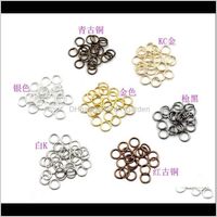 Wholesale Split Findings Components Jewelryopen Jump Rings Gold Black Sier Bronze Color Connectors For Jewelry Making Drop Delivery Zwlxx