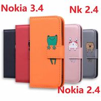 Wholesale For Nokia Case Luxury Magnetic Book Stand Cartoon Card Protective Wallet PU Leather Cover Cell Phone Pouches