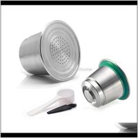 Wholesale Tea Tools Drinkware Kitchen Dining Bar Home Gardenstainless Steel Coffee Reusable Nespresso Capsules Refillable Pods Compatible With Hine