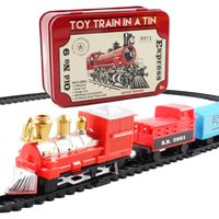Wholesale Mini Electric Train Track Toy Car Classical Model Railway Rail Train Kids Christmas Toy Gift