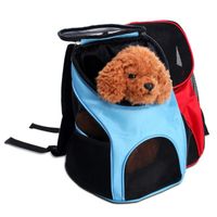 Wholesale Pet Carrier Backpack For Small And Medium Dogs Cats Portable Breathable Grid Bag Travel Double Shoulder Bags Outdoor Dog Car Seat Covers