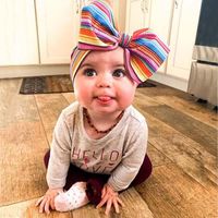 Wholesale Hair Accessories Large Bows Baby Headband Flower Striped Infant Toddler Wide Turban Elastic Bands Headwear Girl