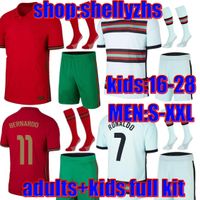 Wholesale 2021 RONALDO soccer Jersey JOAO FELIX full kit BERNARDO adults kit socks Football Shirt CANCELO ANDRE SILVA uniform sets