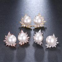 Wholesale Stud KSRA Hypoallergenic Brilliant Chandelier Pearl Bridal Earrings For Women Wedding Jewelry Bridesmaids Gift Vintage