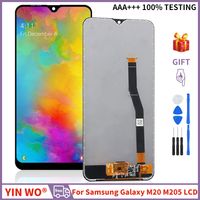 Wholesale YINWO High Quality Original Cell Phone Touch Panels For Samsung Galaxy M20 M205F LCD Display Screen Digitizer Assembly M205FN M205G M205M M205N Replacement Parts