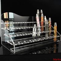Wholesale Acrylic display showcase clear show shelf holder rack for e cig ml ml ml e liquid e juice needle bottle ego battery rda vape DHL