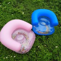 Wholesale Kids Inflatable Sofa Baby Sitting Chair Sequin Bath Learning Seat MC889 Floats Tubes