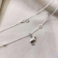 Wholesale new silver make old couple chicken Necklace cool wind sweater chain exclusive fine jewel