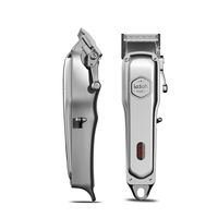 Wholesale Electric hair clipper High performance electric shear rechargeable adjustable carbon steel tool head metal body electric shaver