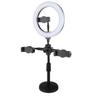 Wholesale Cell Phone Mounts Holders Inch Desktop Mobile Fill Light Beauty Ring Live Floor Stand Ringlight