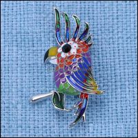Wholesale Pins Brooches Jewelry Colorf Glaze Flying Bird Parrot Brooch Metal Pins Dress Jacket Pin Badge Gift Enamel Decoration Aessory Drop Delivery
