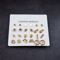 Wholesale New Ear Studs Earrings Set Star Crystal Zircon Pineapple Eye Planet Cute Charming Retro Popular Trendy Vogue Gift Heart Butterfly Show Party Casual Girl Lady Pairs