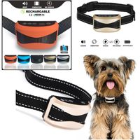 Wholesale Dog Collars Leashes Pet Anti Bark Collar Stop Barking Training Safe Pain Free Rechargeable Waterproof For All Dogs