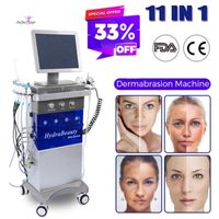 Wholesale 11 IN H2O facial Machine Aqua face Clean Microdermabrasion Professional Oxygen Facial equipment Crystal Diamond Water Peeling