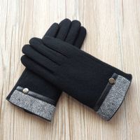 Wholesale mitten Redicao autumn and winter new men s wool double layer Plush thickened business cold resistant outdoor warm touch screen gloves