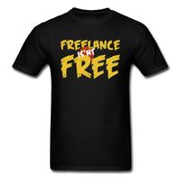 Wholesale Freelance Isn t Free Tshirt Mens T Shirts Funny Tee Shirts Letter Printed Summer Clothes Hip Hop Tops Tees Cotton Drop Men s T Shirts