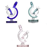 Wholesale Globe style Bong Hookahs Dab Rig Water Pipes inches Recycler bubbler with glass bowl oil pipe