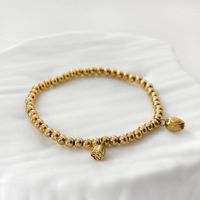 Wholesale Charm Bracelets ALLME Dainty Gold Stainless Steel Beads Chains For Women Vintage Luxury Lotus Seeds Beaded Chain Bracelet