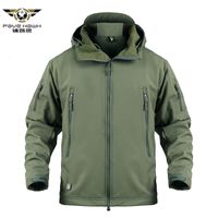 Wholesale Shark Skin Military Tactical Jacket Men Camouflage Windbreaker Army Hood Combat Jacket Male Winter Coat
