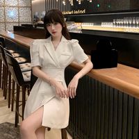 Wholesale Casual Dresses Business Suit And Dress Adult Lady Like Woman Lightly Mature Women s Summer Temperament Slim Fit Mid Length A