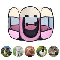 Wholesale Portable Foldable Dog Cage Pet Tent Houses Playpen Puppy Kennel Cat House Octagon Fence Outdoor For Small Large Dogs Cats Crate